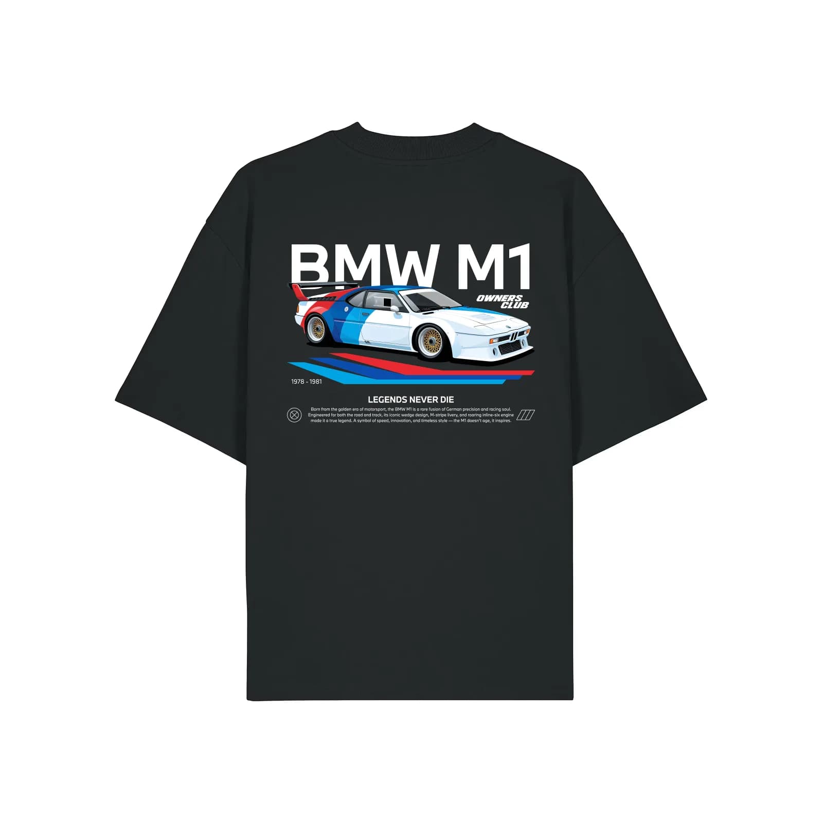 BMW M1 · T-shirt — Black