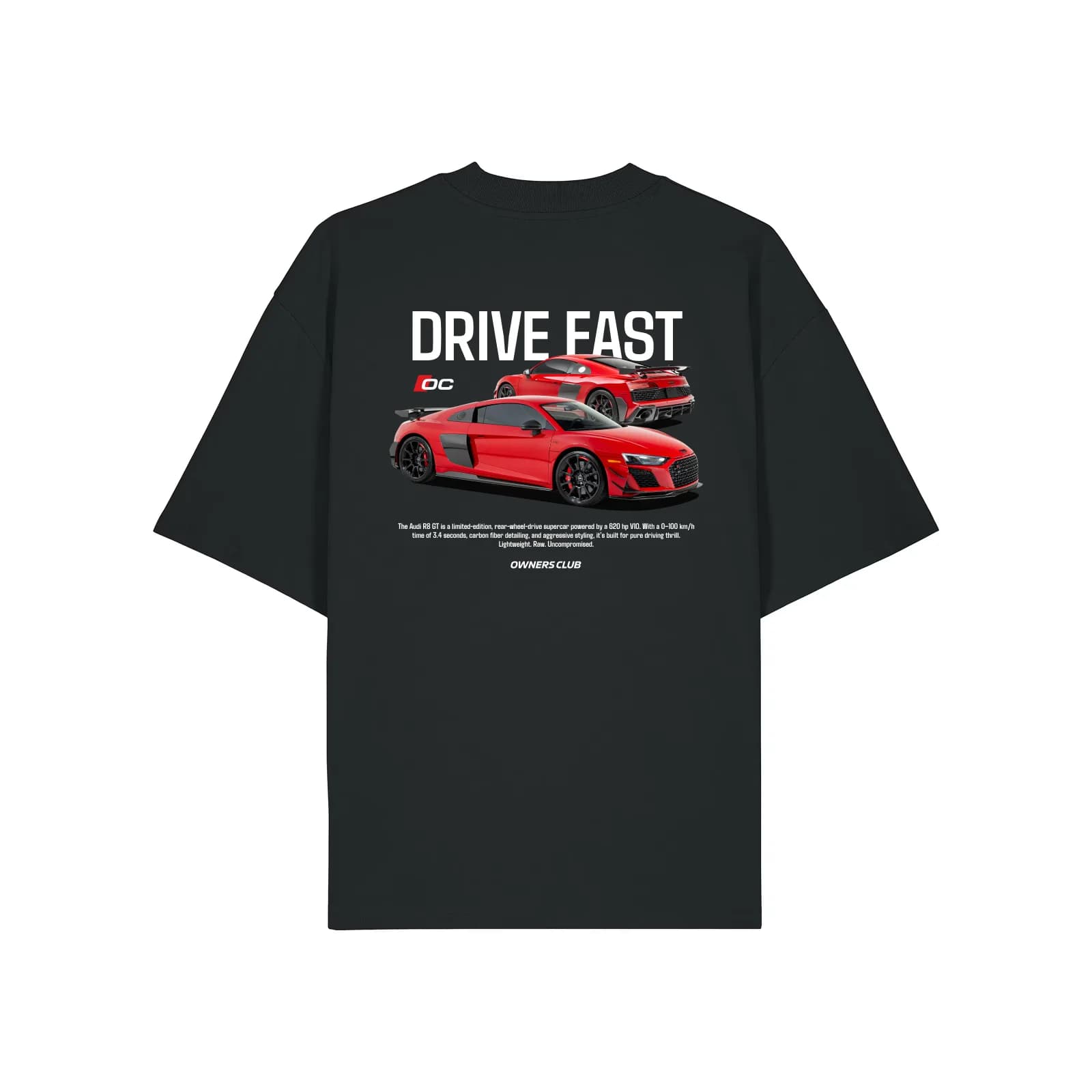 Audi R8 · T-shirt — Black