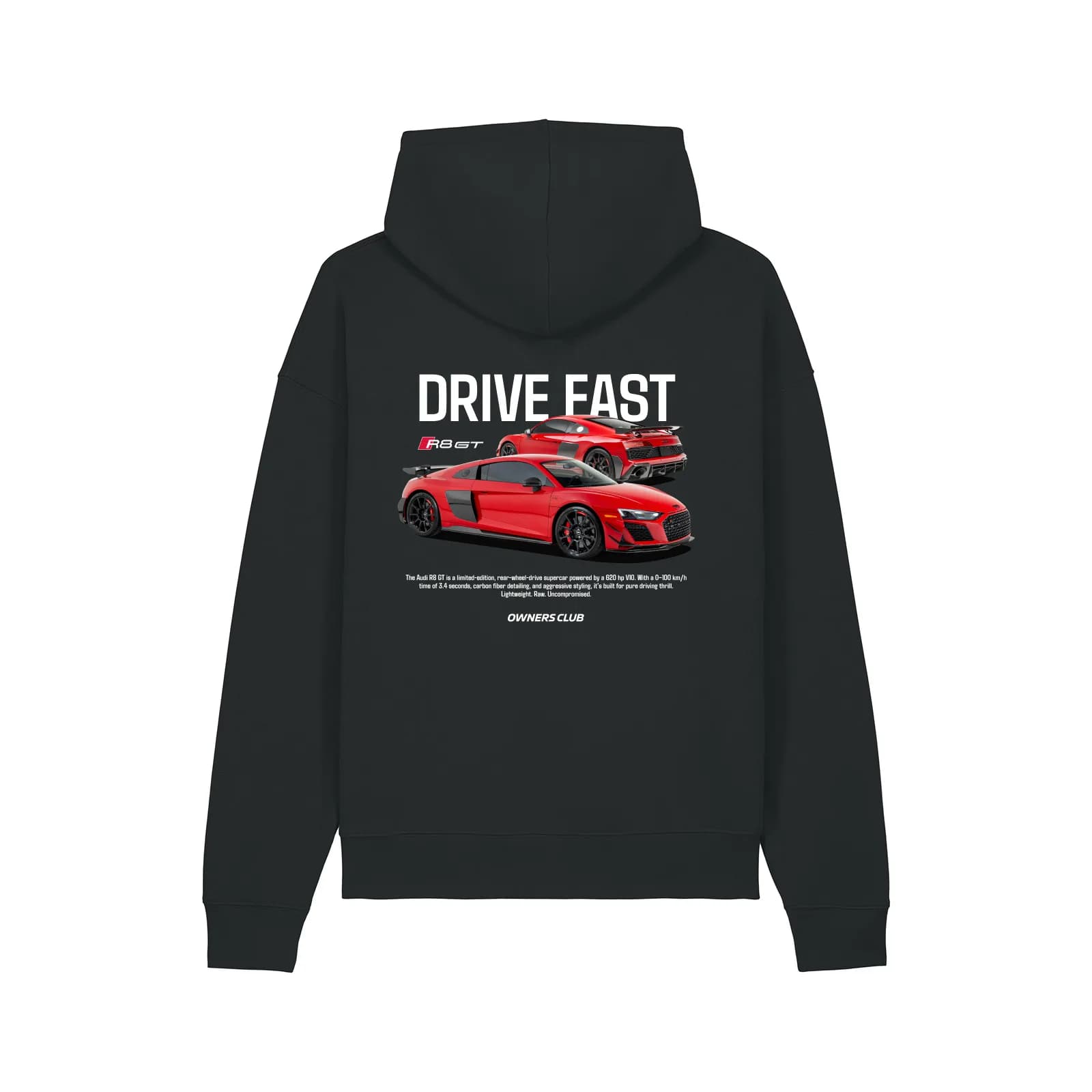 Audi R8 · Hoodie — Black